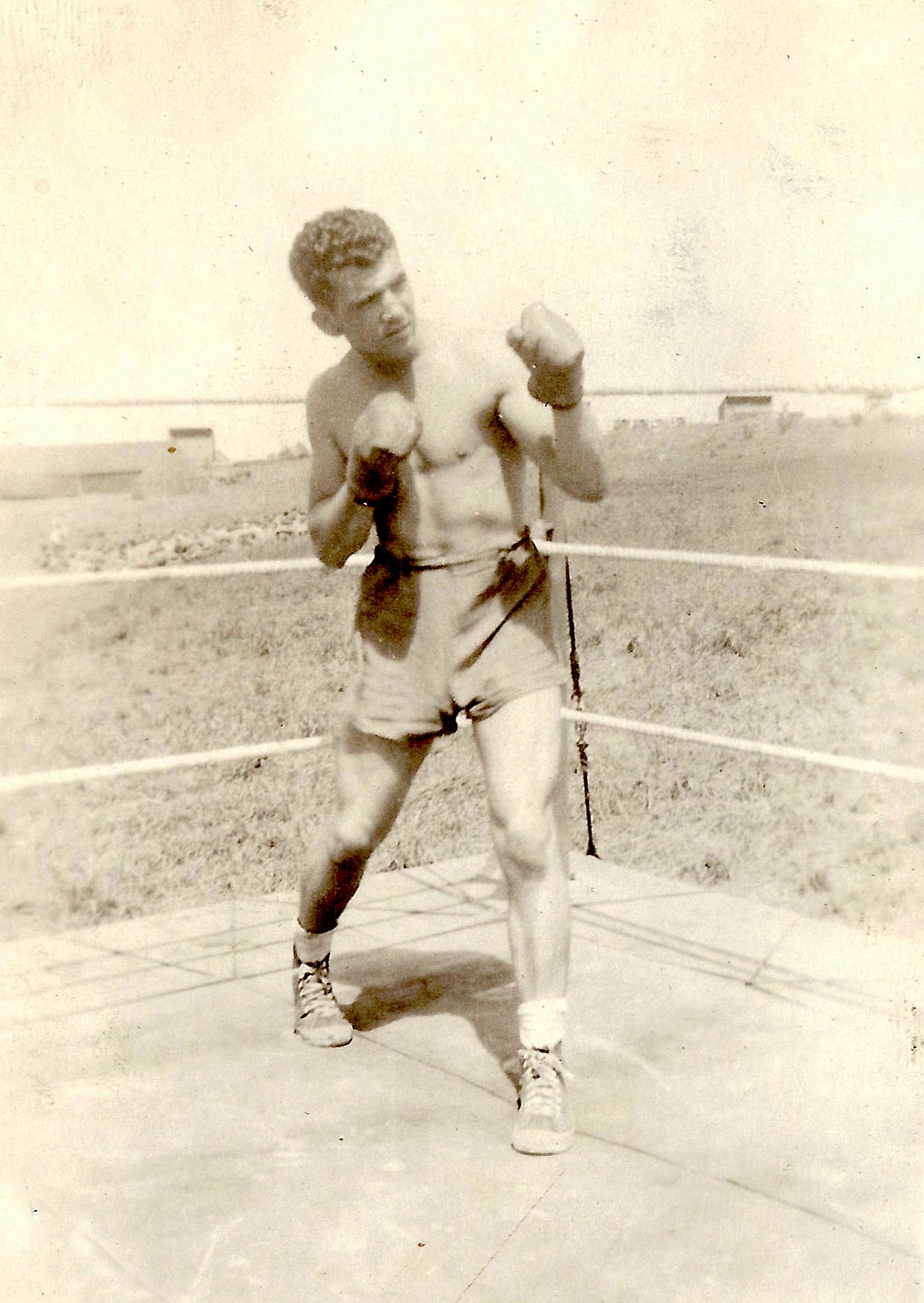 Lou Naccarato in the boxing ring. He was one of the Division champions. Photo courtesy of Brad Logan.